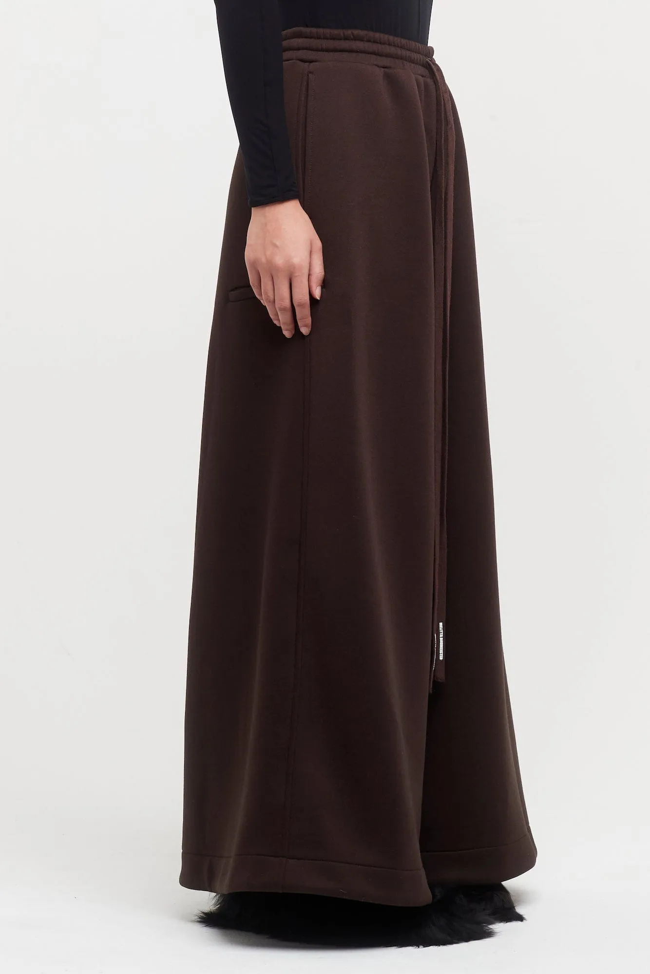 Melitta Baumeister Dark Brown Spongy Wide Leg Lounge Pants
