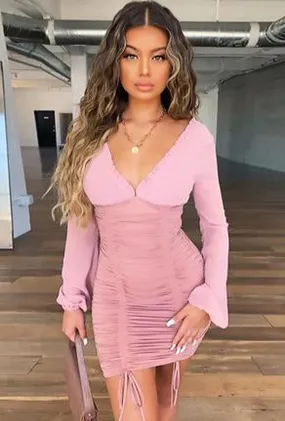 VANNA - MIDRIFF RUCHED DRESS