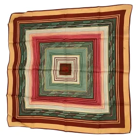 Vintage 60s Square Multicolor Scarf 25" x 25"