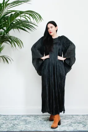 Vintage Indian Pleated Huge Kaftan Maxi Dress Rare